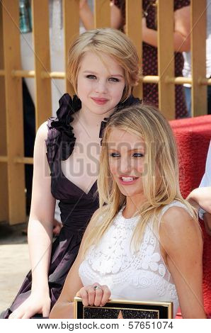 Sofia Vassilieva and Cameron Diaz  at the Ceremony honoring Cameron Diaz with a Star on the Hollywood Walk of Fame. Hollywood Boulevard, Hollywood, CA. 06-22-09