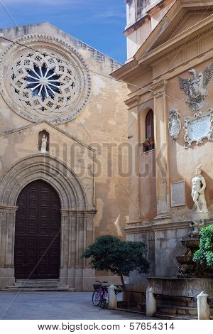 Saturn Fountain In Trapani, Sicily - Italy