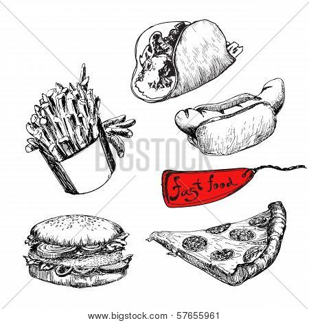 Fast food illustrations