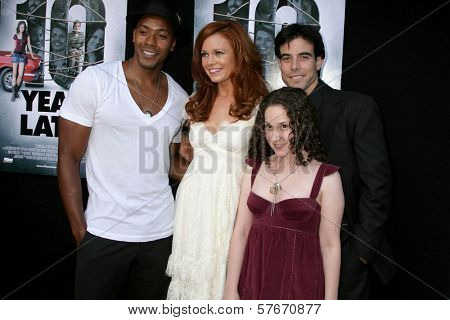 McKinley Freeman and Rachel Boston with Senta Moses and Aaron Michael Metchik  at the Los Angeles Sneak Peek Screening of 'Ten Years Later'. Majestic Crest Theatre, Los Angeles, CA. 07-16-09