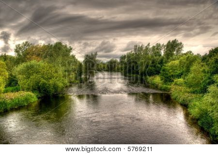 River Shannon On A Cloudy Day