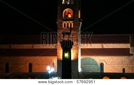 Rhodes Island Landmark, Mandraki Port, Greece. The Historical Port Is Still Used Today As A Marina B