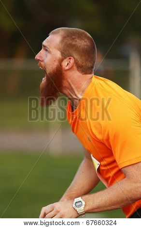 Javelin Throw Man Athlete Yell