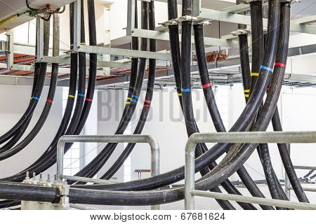 Electrical Wire Way In  Power Station