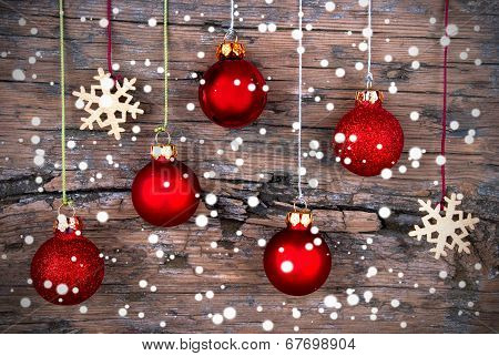 Christmas Background With Snowflakes