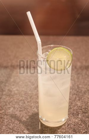 Glass Of Ice Lemon Juice