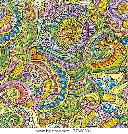 floral ornamental seamless pattern