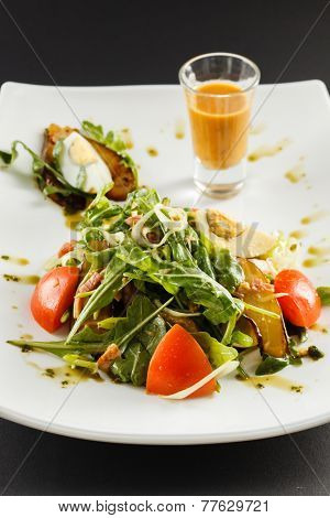 salad with dressing