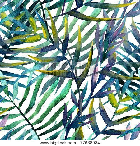 leaves abstract pattern background wallpaper watercolor