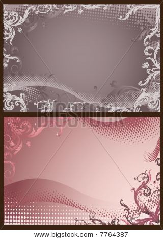 Floral Backgrounds mit Halftone.eps