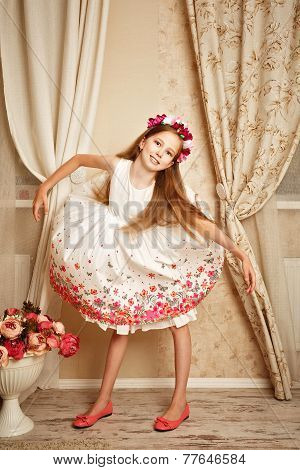 Little Girl With Flowers