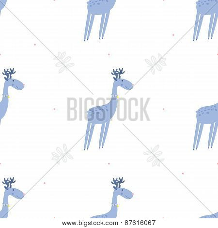 Seamless pattern deers