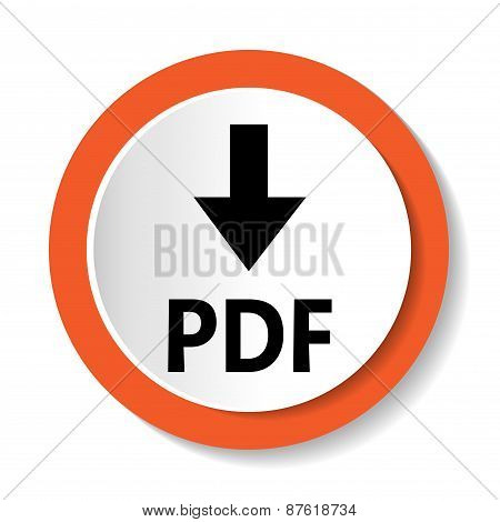 Vector icon labeled PDF