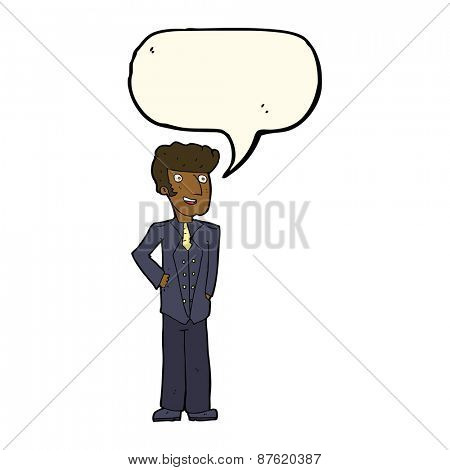 cartoon upperclass man with speech bubble