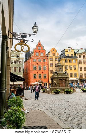 Stortorget Place In Gamla Stan, Stockholm