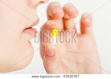 Woman Takes Pilule