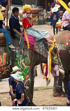 Si Satchanalai Elephant Back Ordination Procession.