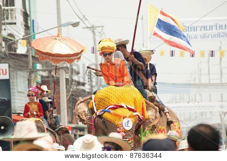 Si Satchanalai Elephant Back Ordination Procession.