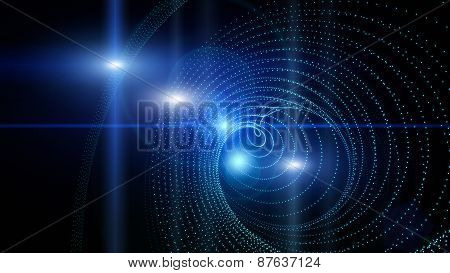 Futuristic Technology Wave Background Design With Lights