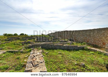 Ruins Of Ancient Fortress On Kaliakra Headland