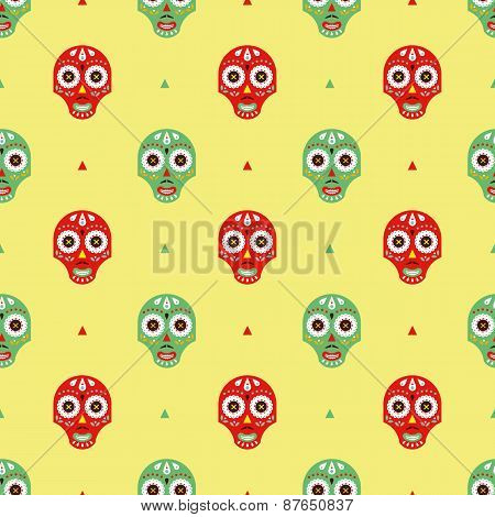 Mexican masks pattern
