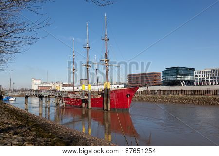 Historic Sailing Ship In Bremen