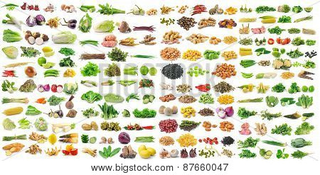 Set Of Vegetable On White Background
