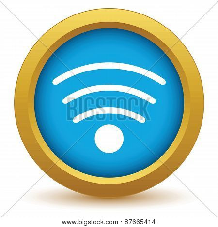 Gold wi-fi icon