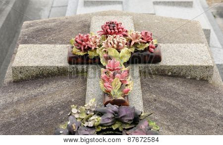France, Old Tomb In Les Mureaux Cemetary