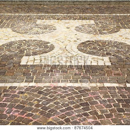 Vanzaghello Street  Lombardy Italy  Varese  Curch And Marble