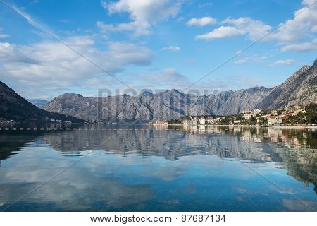 The View Over The Bay Of Kotor In Montenegro, Balkans