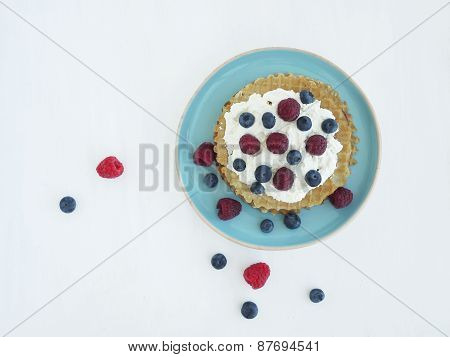 Waffels With Sweet Ricotta And Berries