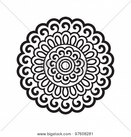 Round Pattern In Oriental Style