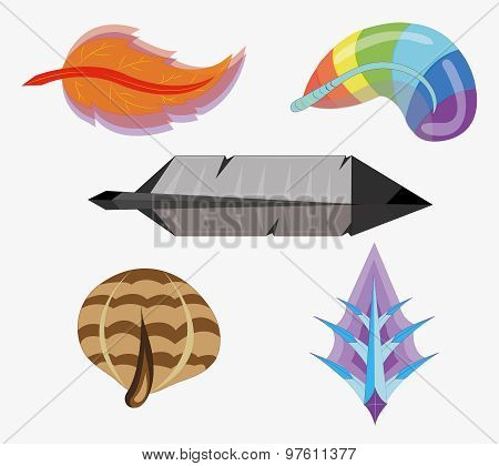 Feathers.