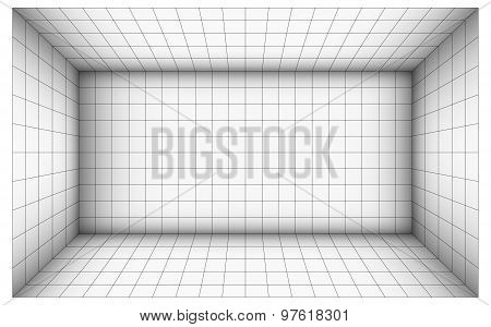 Empty Futuristic Room With Shading And Subdivision