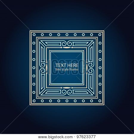 Vector geometric linear style frame