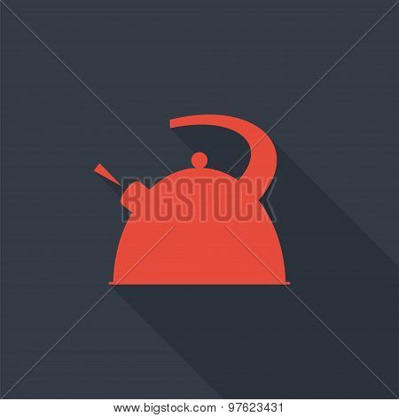 Boiling Kettle With Long Shadow.