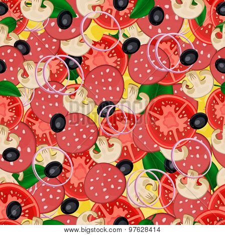 Pizza Seamless Pattern