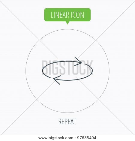 Repeat icon. Full rotation sign.