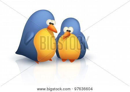 two cute birds