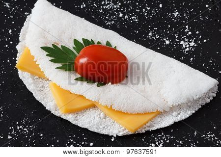 Casabe (bammy beiju bob biju) - flatbread made from cassava (tapioca)