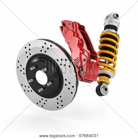 Car Brakes With Absorbers.