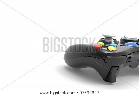Black Gamepad Isolated On A White Background