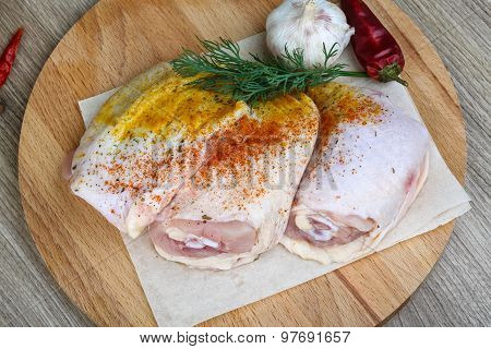 Raw Chicken Thights