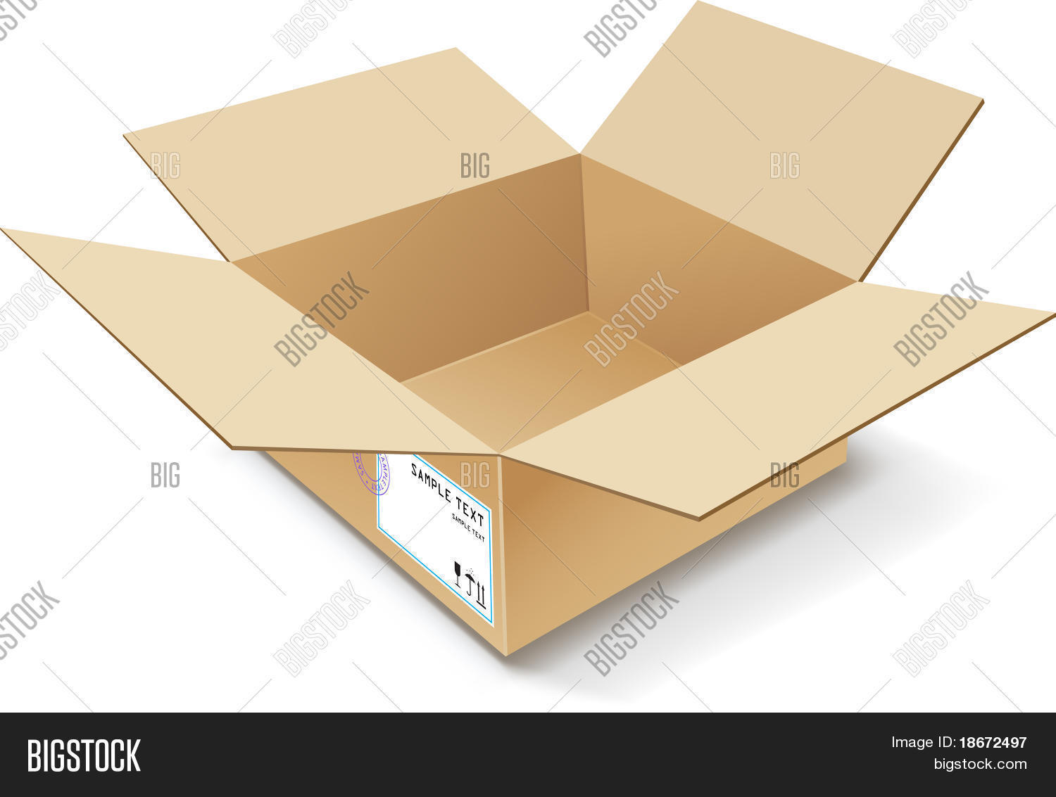 Cardboard Box. Vector Vector & Photo (Free Trial) | Bigstock