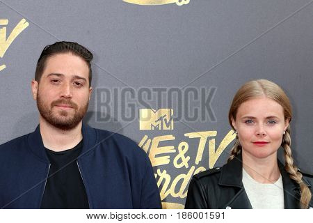 LOS ANGELES - MAY 7:  Jenner Furst, Julia Willoughby Nason at the MTV Movie and Television Awards on the Shrine Auditorium on May 7, 2017 in Los Angeles, CA