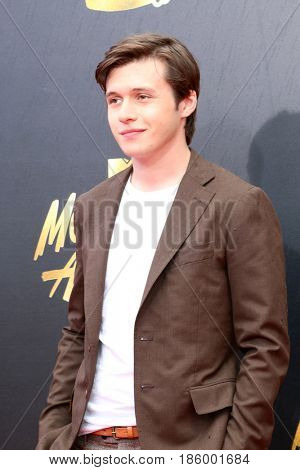 LOS ANGELES - MAY 7:  Nick Robinson at the MTV Movie and Television Awards on the Shrine Auditorium on May 7, 2017 in Los Angeles, CA