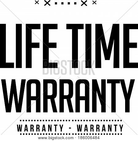 lifetime warranty vintage grunge black rubber stamp guarantee background
