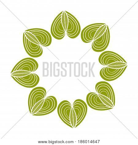green floral mandala ornament decoration, natural design image vector illustration