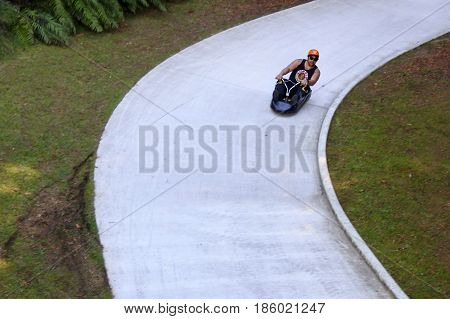 Man Ride On Skyline Rotorua Luge